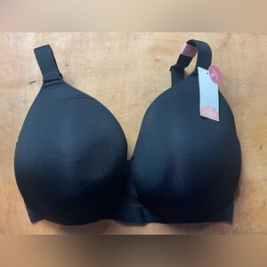 NWT Lane Bryant Cacique Comfort Bliss Lightly Lined Plunge Bra  Black  Size 38H